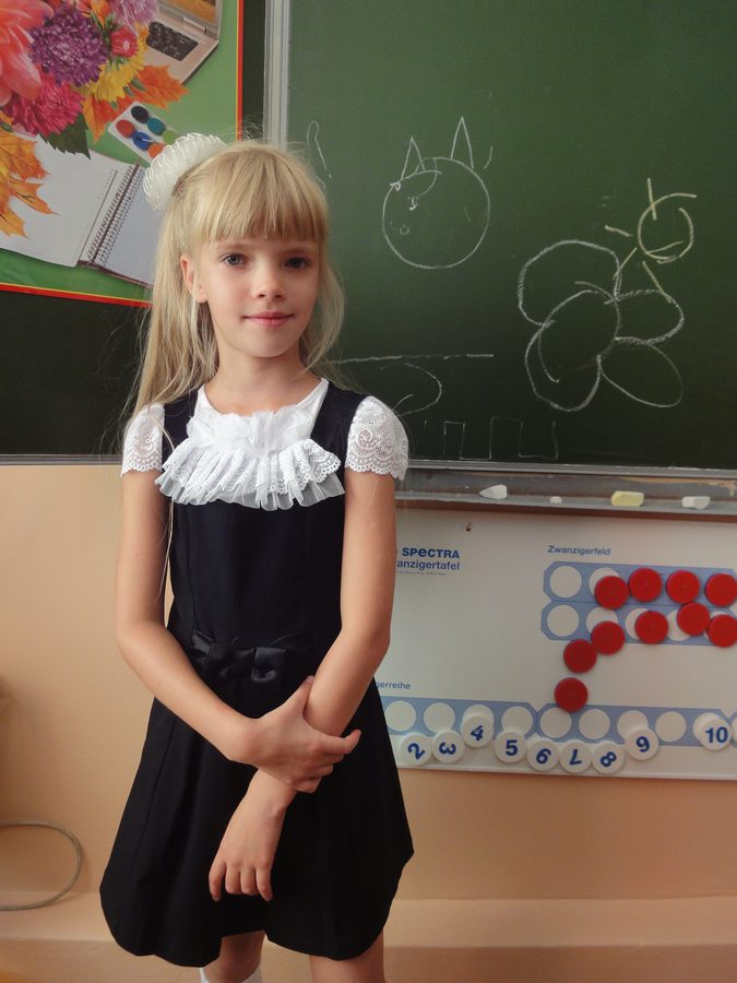 Margarita Tsvetkova as a child in Kaliningrad